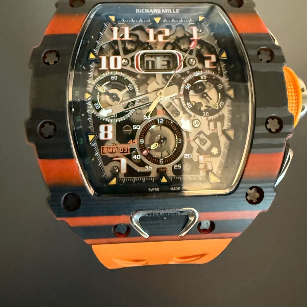 R&M Richards Orange and Black Men's Watch
